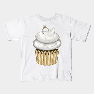 Sweet Engagement Cupcake - Vanilla Kids T-Shirt